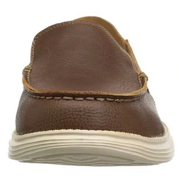 New Skechers STATUS-BRENSON Relaxed Fit Air-Cooled Memory Foam Brown Mens - Picture 8 of 14